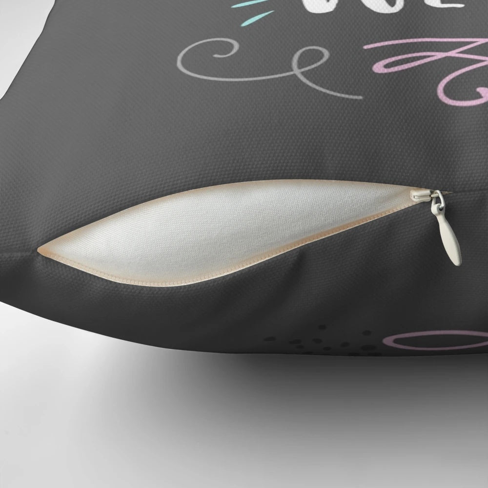 Pillow featuring the text "FOR JEHOVAH WE LIVE" with a design inspired by Jehovah's Witness pioneer life.