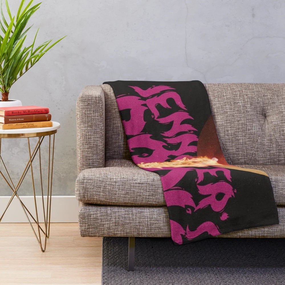 Jennifer's Body inspired plush blanket featuring the movie's iconic imagery