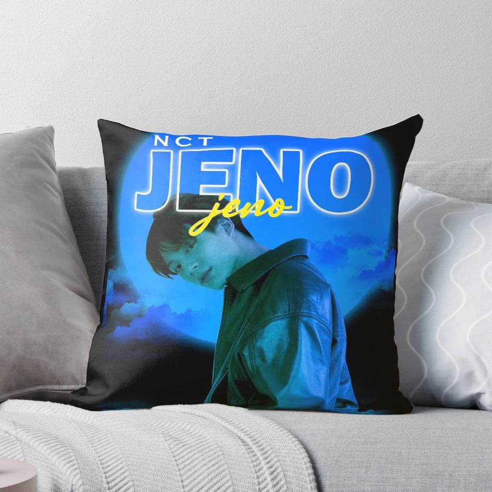 Soft plush pillow featuring Jeno from the K-pop group NCT Dream