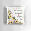 Jeremiah 29:11 Sunflower Pillow with Inspirational Bible Verse