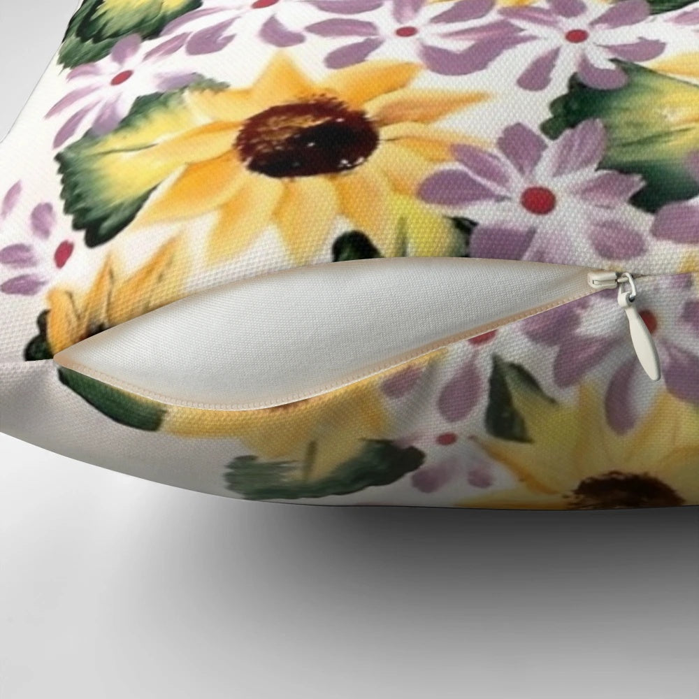 Jeremiah 29:11 Sunflower Pillow with Inspirational Bible Verse