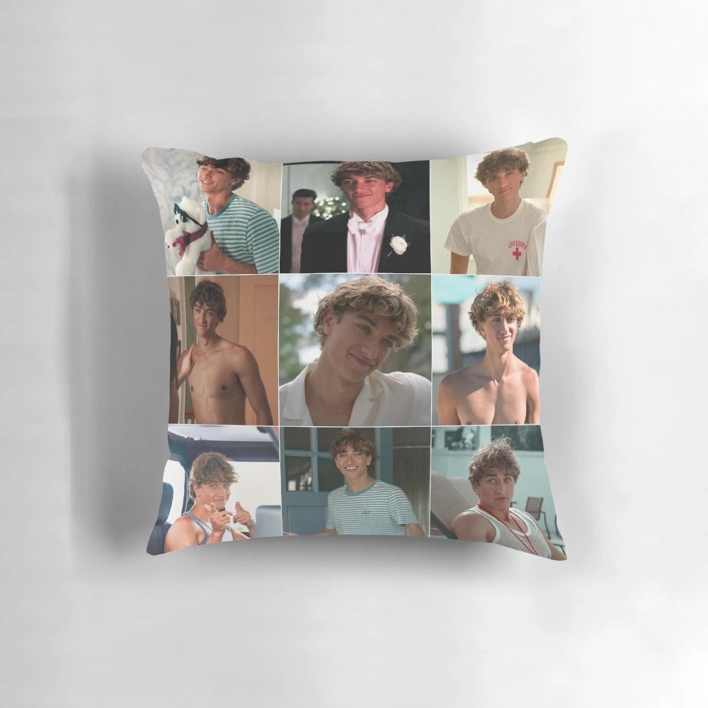 Jeremiah Fisher Inspired Collage Pattern Decorative Pillow