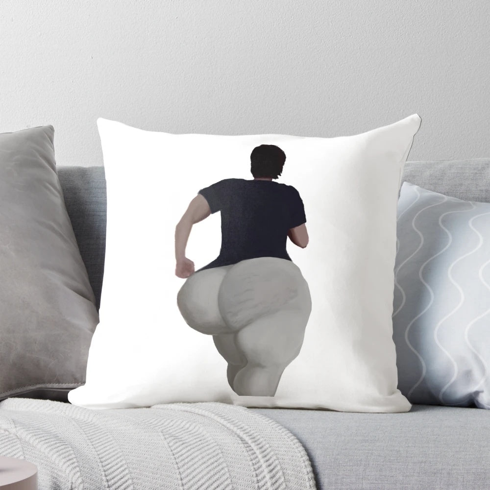 Soft, custom pillow featuring the Jerma Dumptruck design