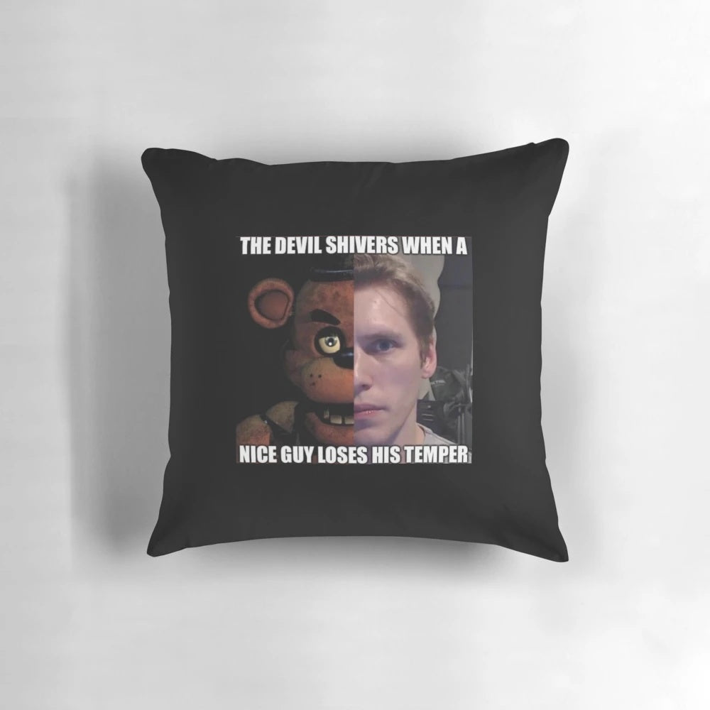 Soft and cuddly Jerma Freddy Fazbear plush pillow, perfect for fans of Twitch streamer Jerma and FNAF