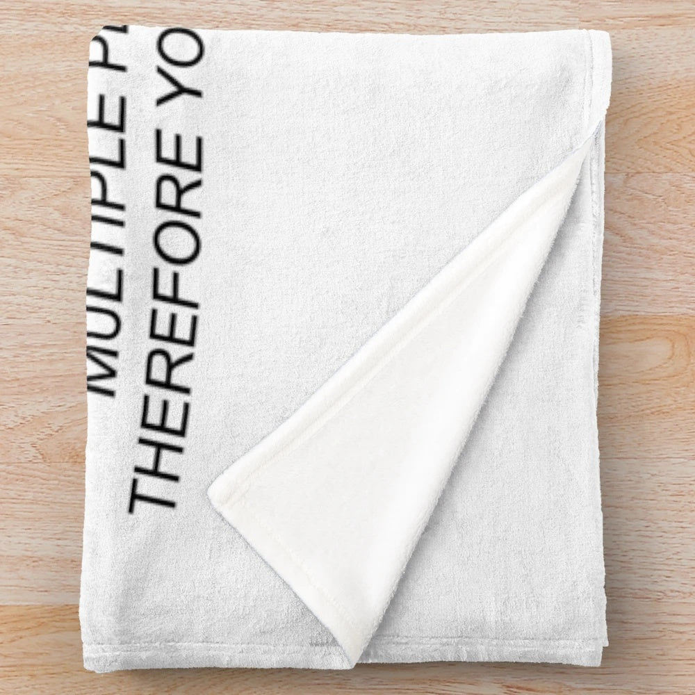 Jersey Shore themed plush blanket featuring an anonymous letter design