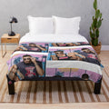 Jersey Shore Inspired Plush Blanket Featuring Vinny, Pauly D, and SHU Logo