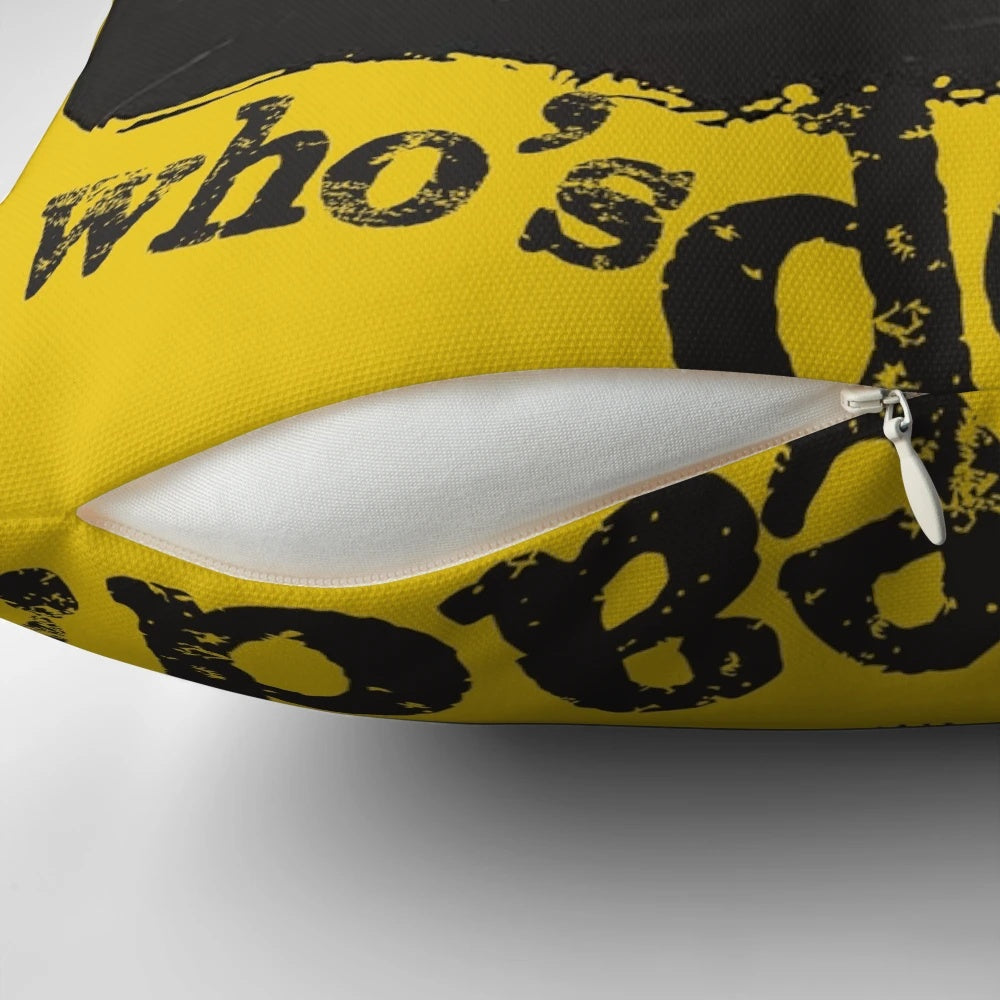 A cozy throw pillow featuring the iconic imagery of the classic TV series "Murder, She Wrote"