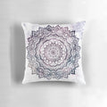 Vibrant jewel-toned mandala print on a plush, high-quality pillow.
