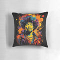 Jimi Hendrix Inspired Pillow with Iconic Guitar Silhouette