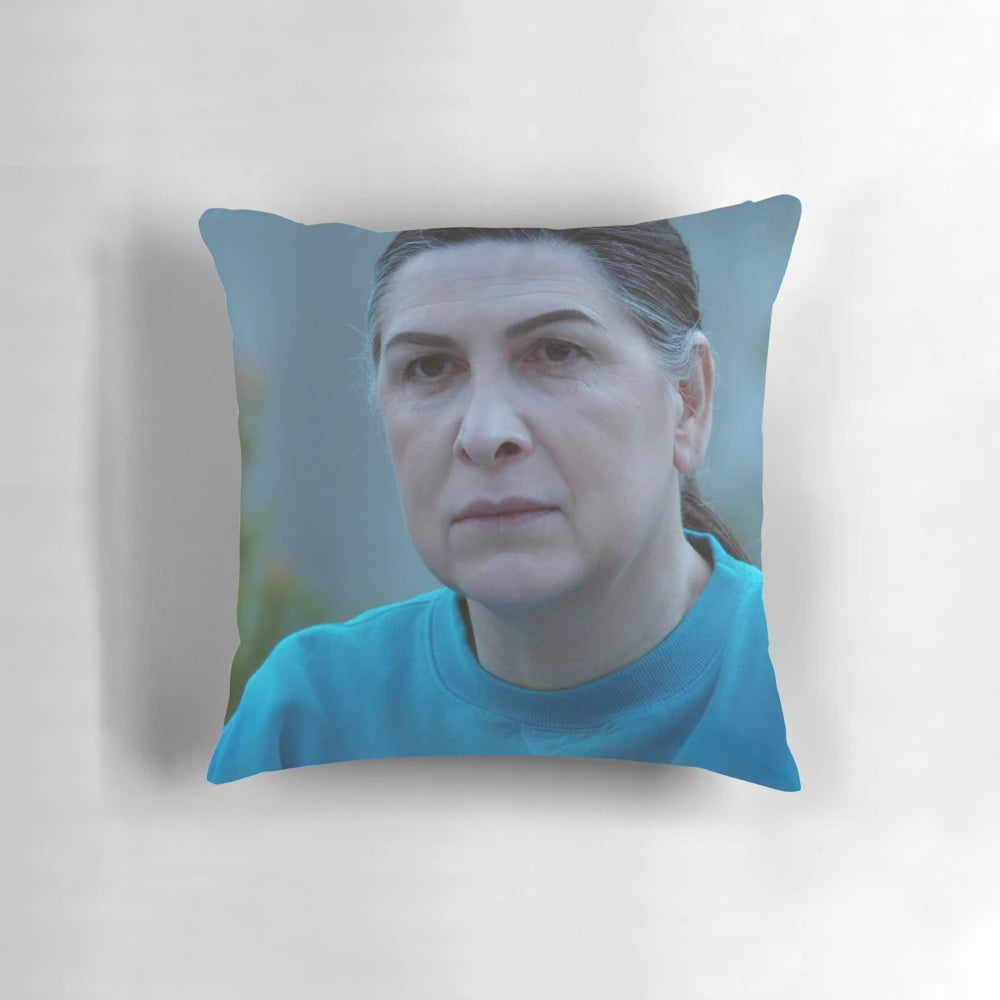 Soft and comfortable pillow featuring the character Joan Ferguson from the Australian TV series Wentworth