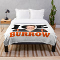 Joe Burrow inspired bengals football plush blanket