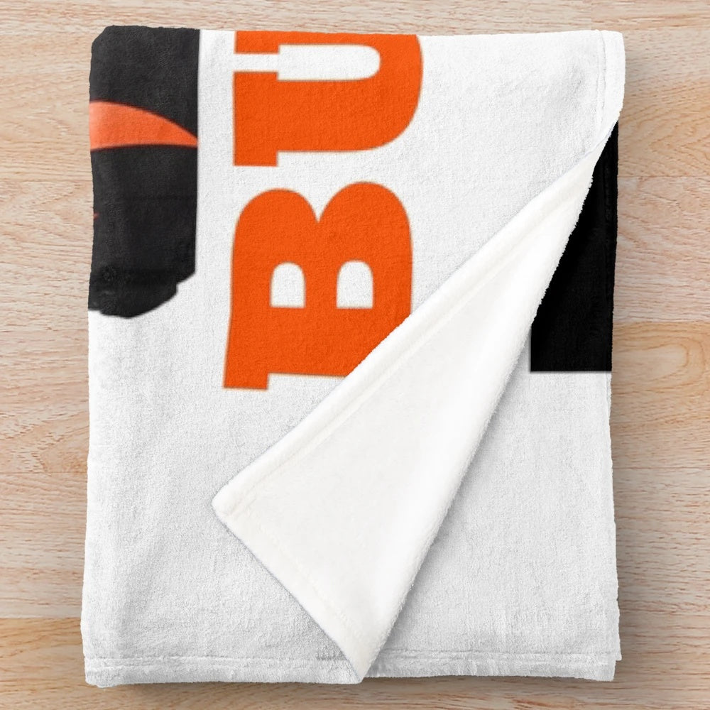 Joe Burrow inspired bengals football plush blanket