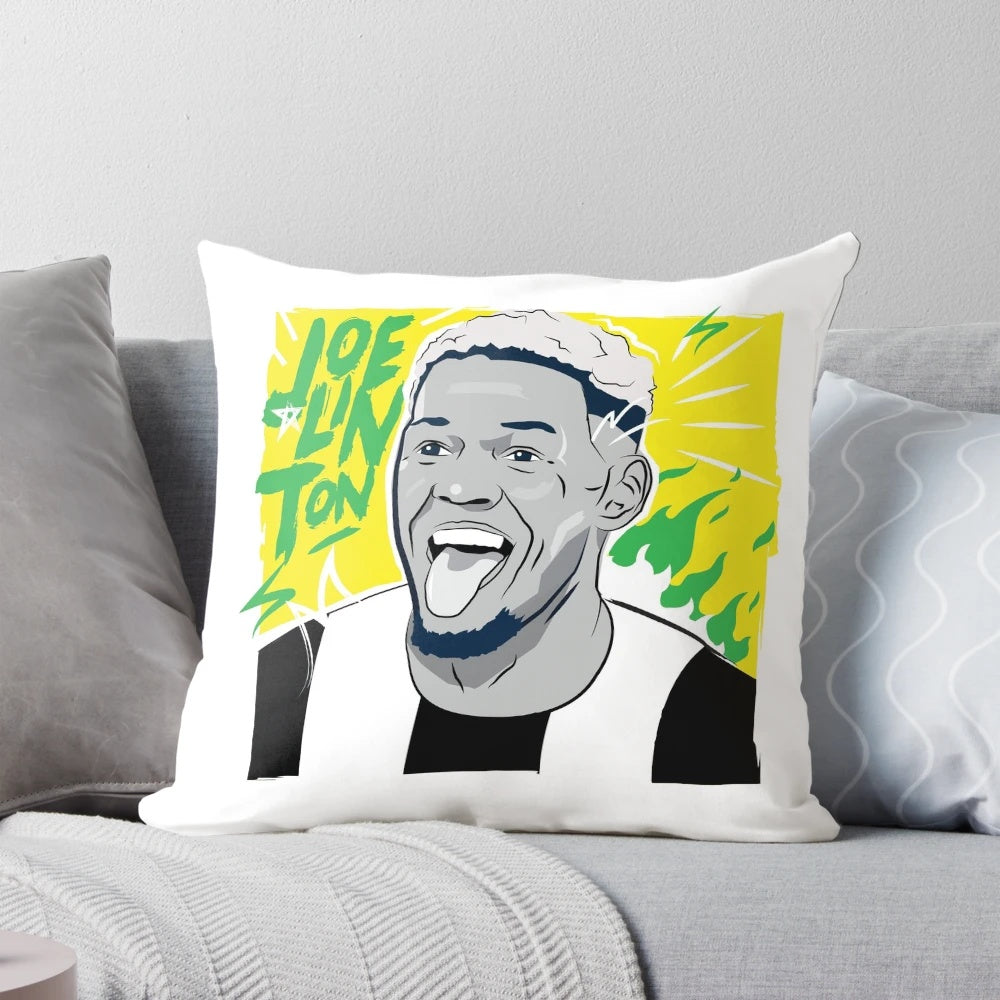 Joelinton Illustration Pillow for Newcastle United Soccer Fans
