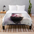 Joeyy Airbrush Square Print Plush Blanket