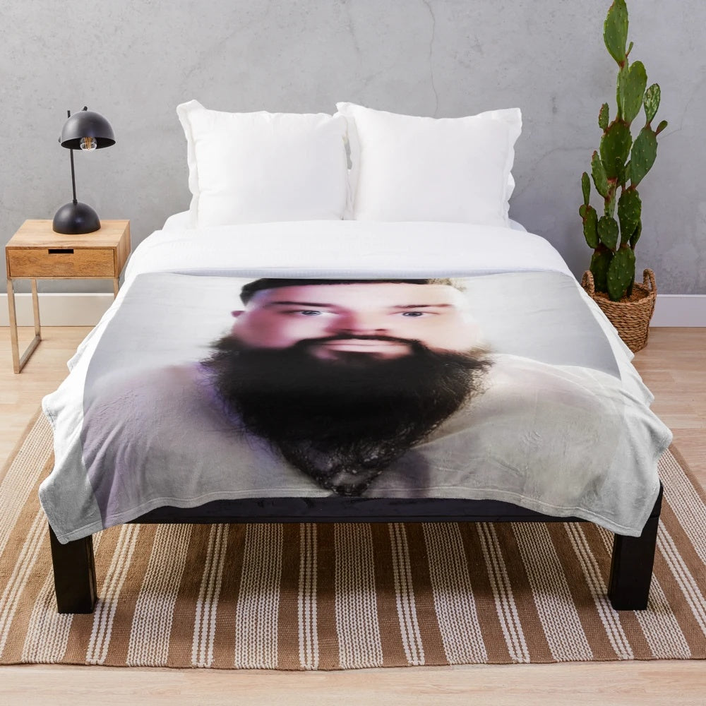Joeyy Airbrush Square Print Plush Blanket