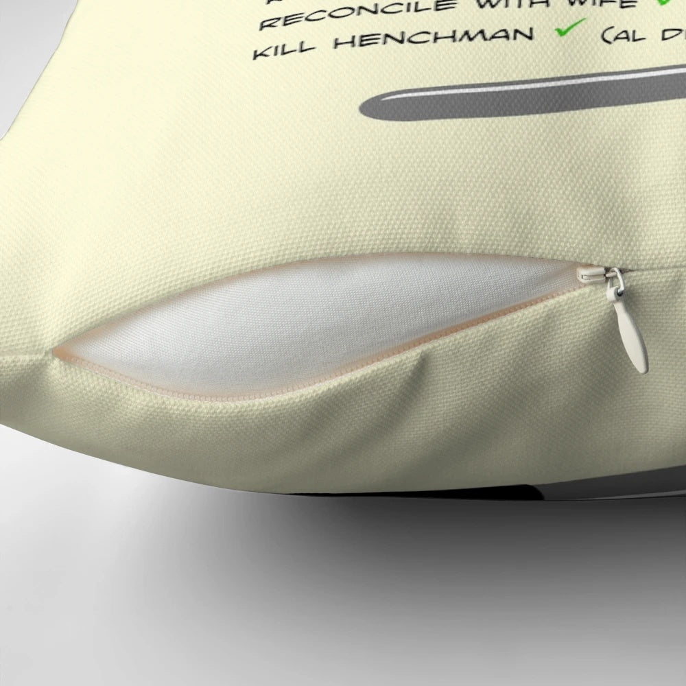 John McClane's "Yippee Ki Yay" Action Movie Inspired Decorative Pillow
