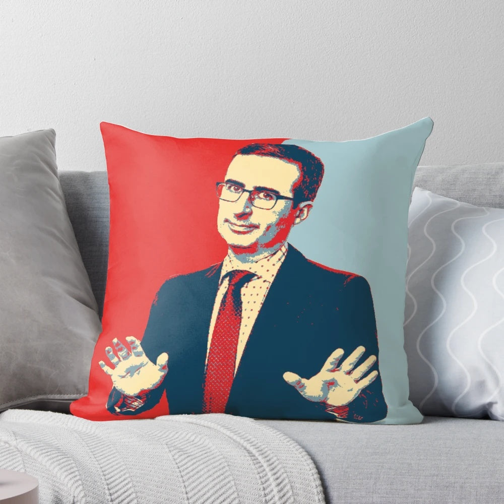 John Oliver - Last Week Tonight Satirical News Pillow