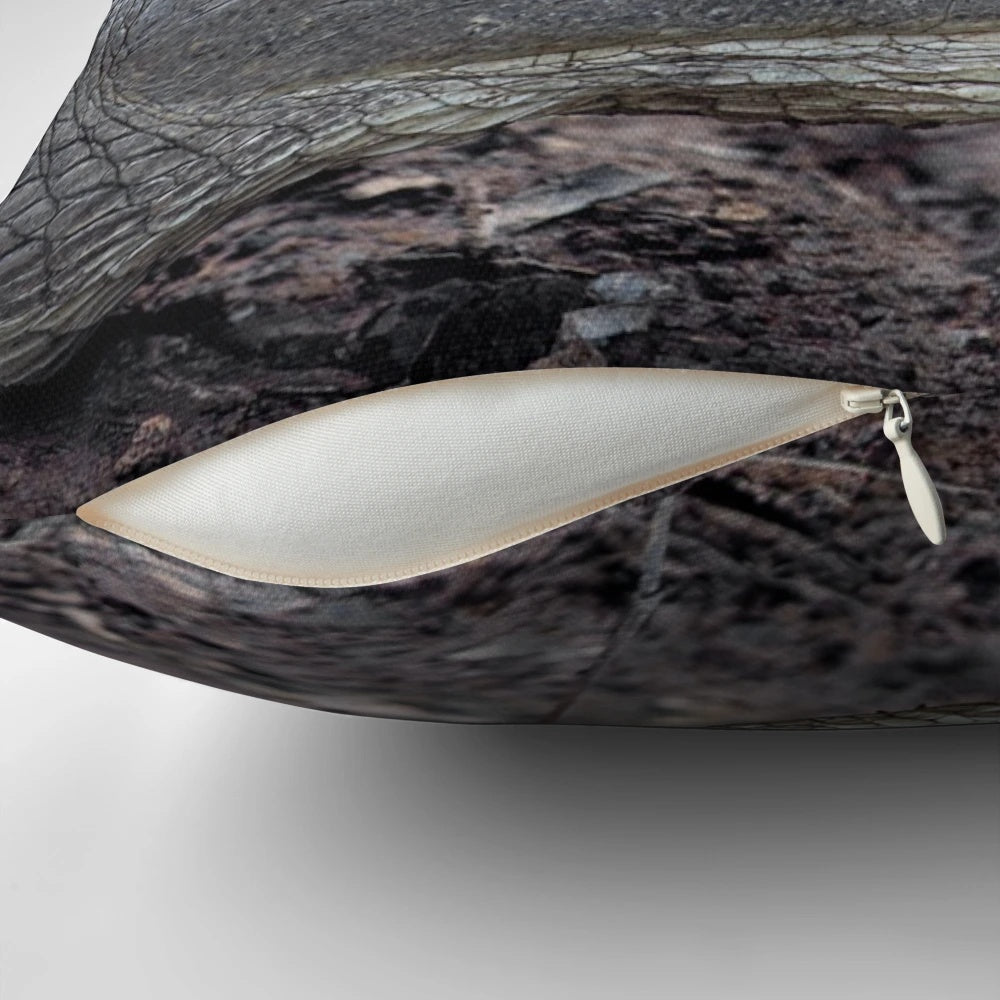 Johnstone River crocodile pillow featuring a realistic design of a crocodile from the Johnstone River region