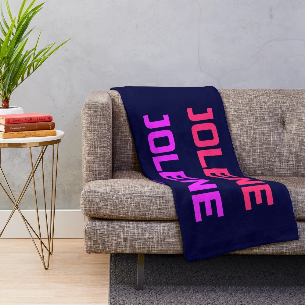 Jolene inspired 80s retro plush blanket