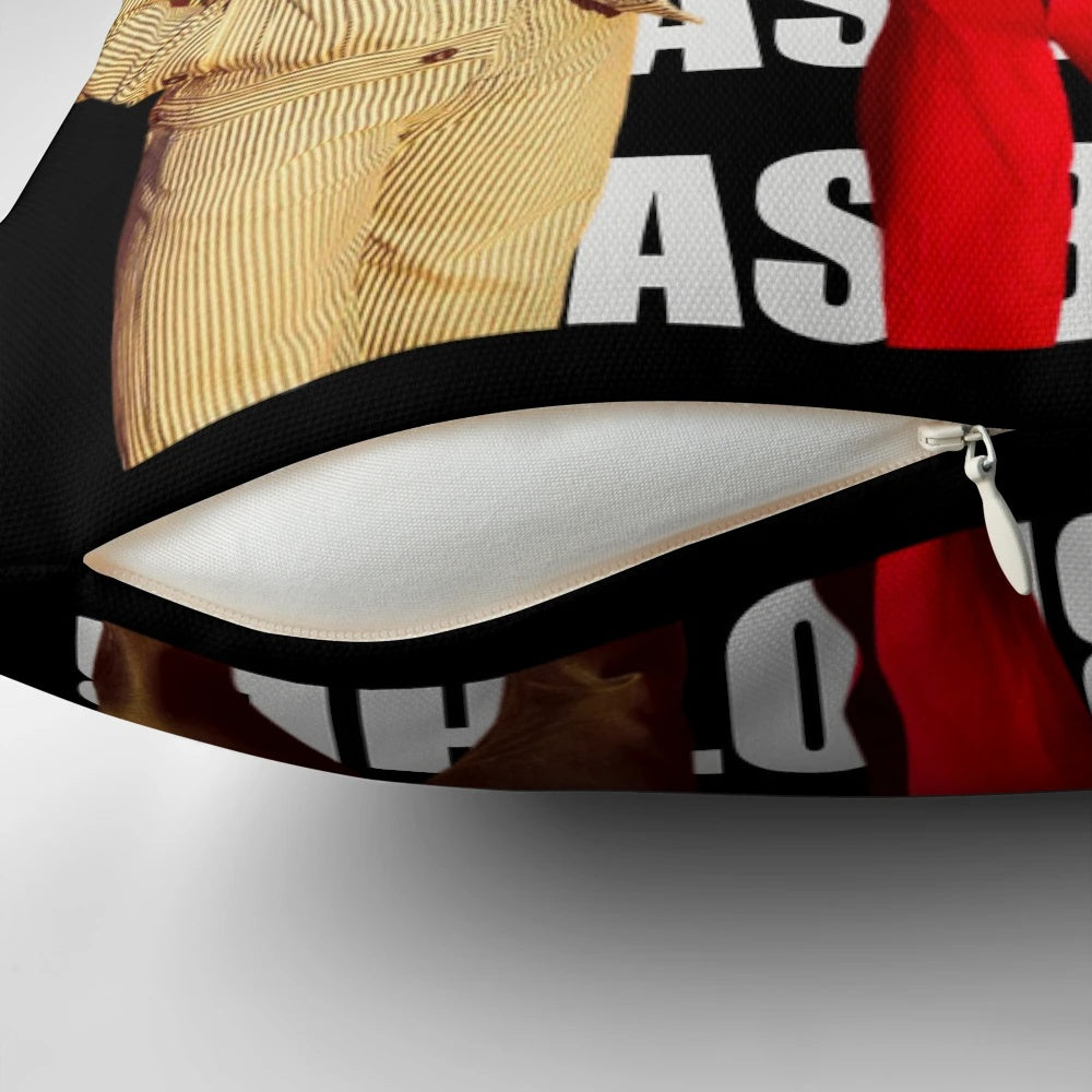 A plush pillow featuring the Jonas Brothers band members - Nick Jonas, Joe Jonas, and Kevin Jonas