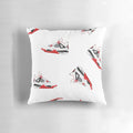 Jordan 4 Fire Red inspired decorative pillow with a basketball shoe design.