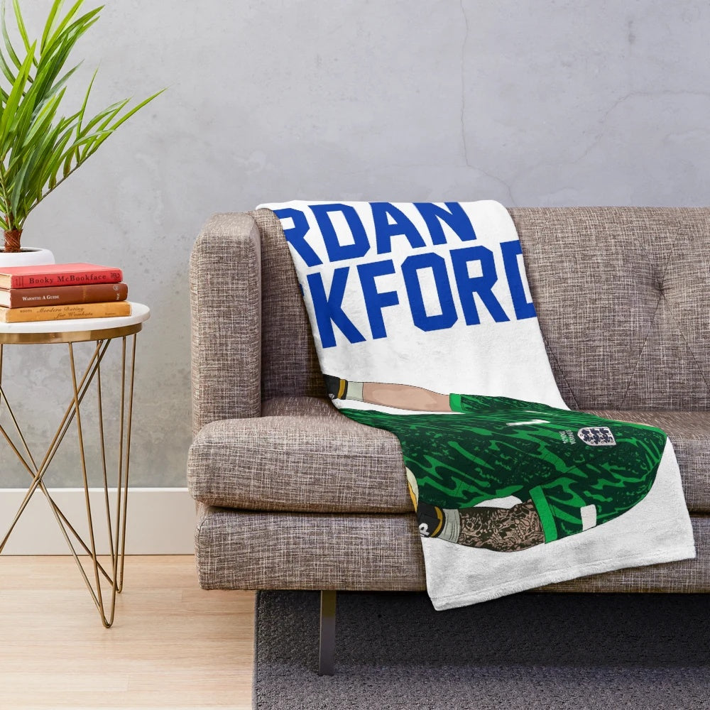 Jordan Pickford England Euro 2024 Inspired Plush Blanket