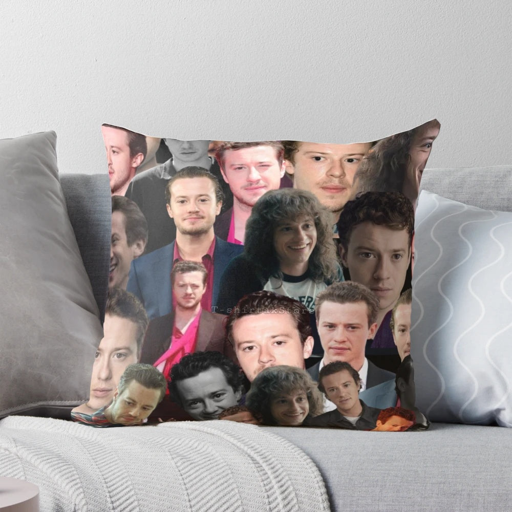 Joseph Quinn Photo Collage Pillow featuring the Stranger Things actor