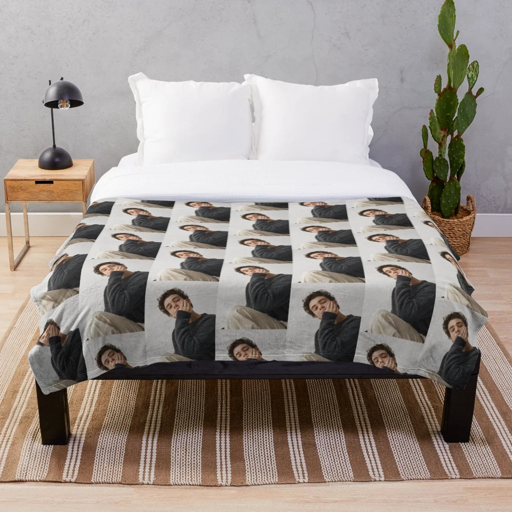 Joshua Bassett themed plush blanket