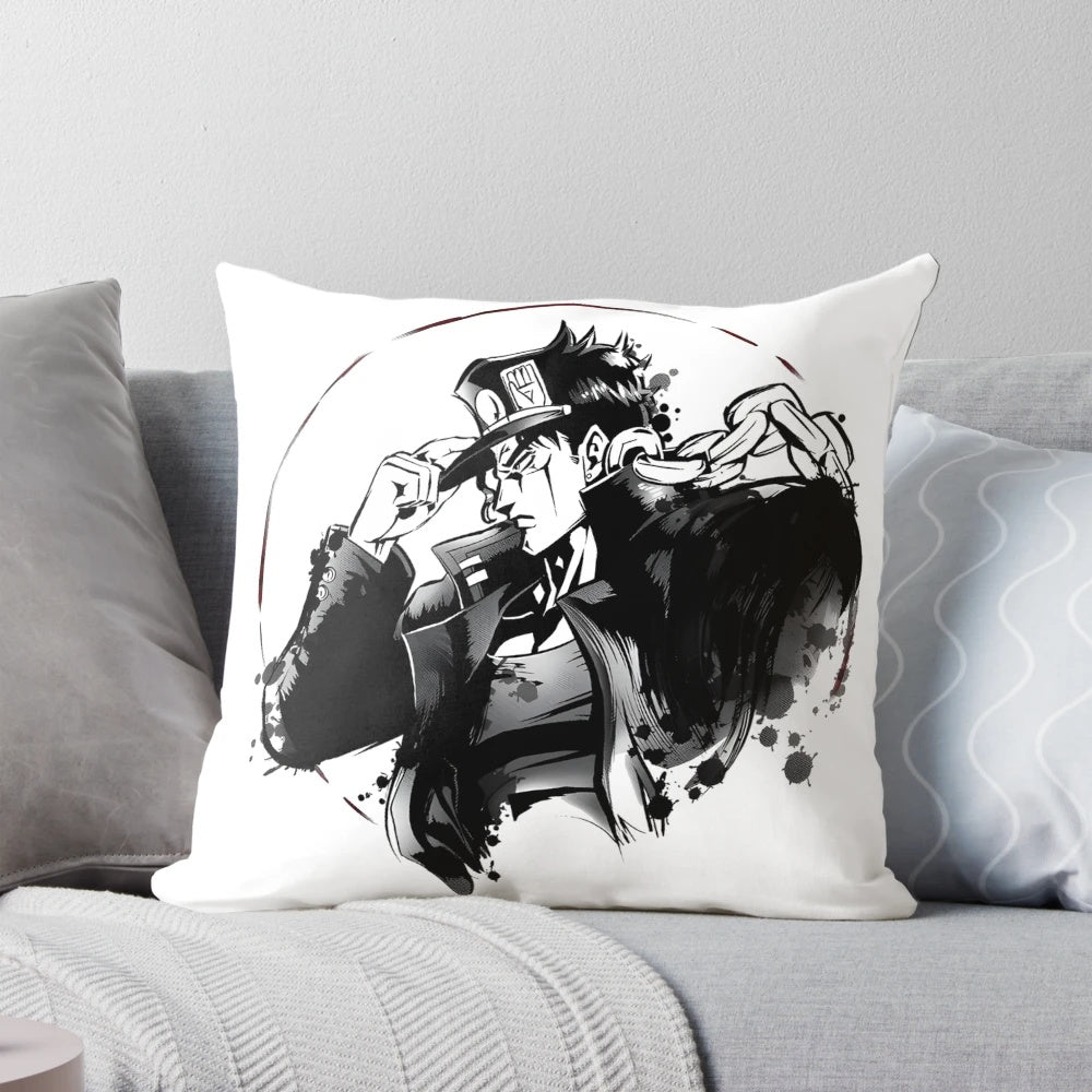 Jotaro Kujo "Yare Yare Daze" anime-inspired decorative pillow