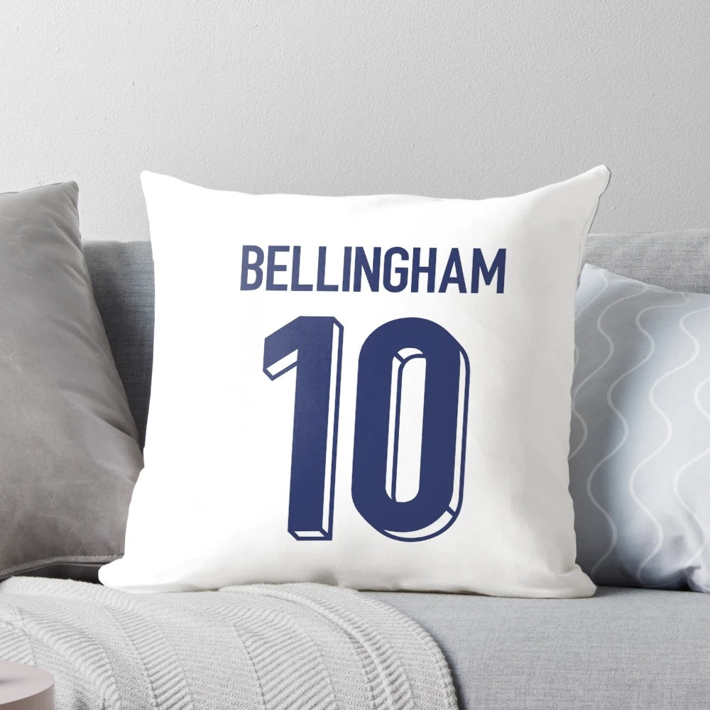 Jude Bellingham England Euro 2024 home kit pillow with official Bellingham designs