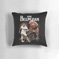 Jude Bellingham themed football pillow with Real Madrid colors and logo