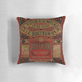 Jules Verne's "Around the World in Eighty Days" themed pillow with a vintage science fiction book cover design