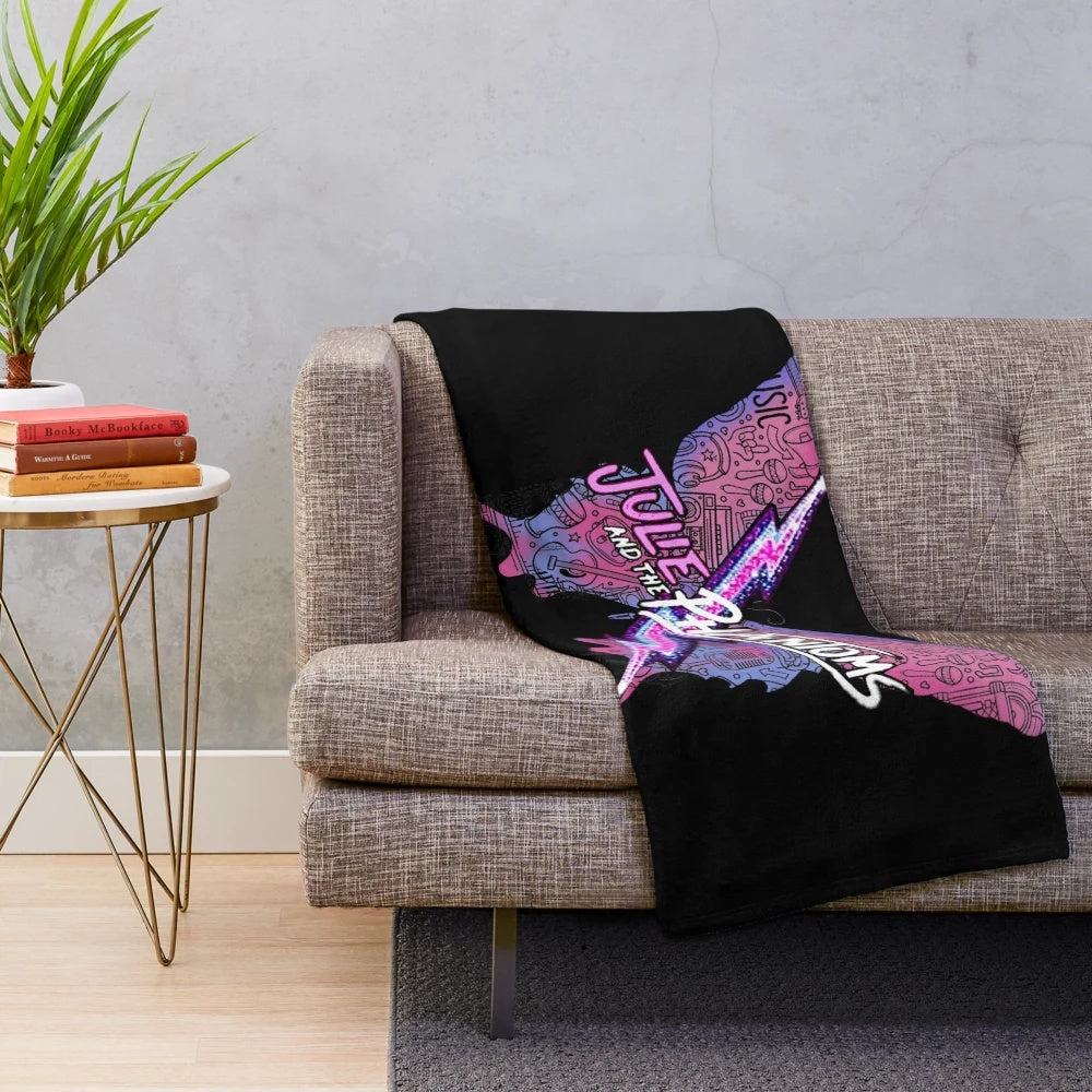 Julie and the Phantoms Sunset Curve Inspired Plush Blanket with Butterfly Design