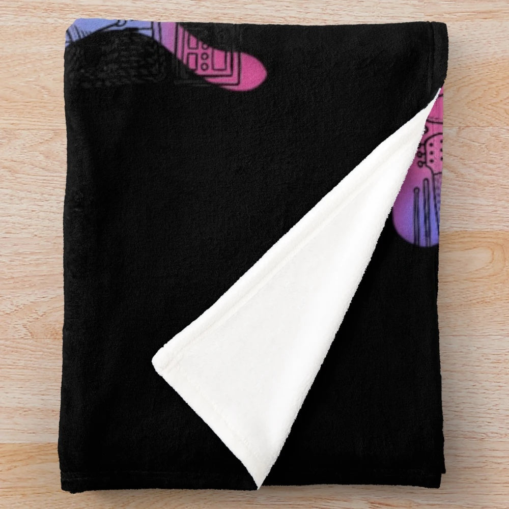 Julie and the Phantoms Sunset Curve Inspired Plush Blanket with Butterfly Design