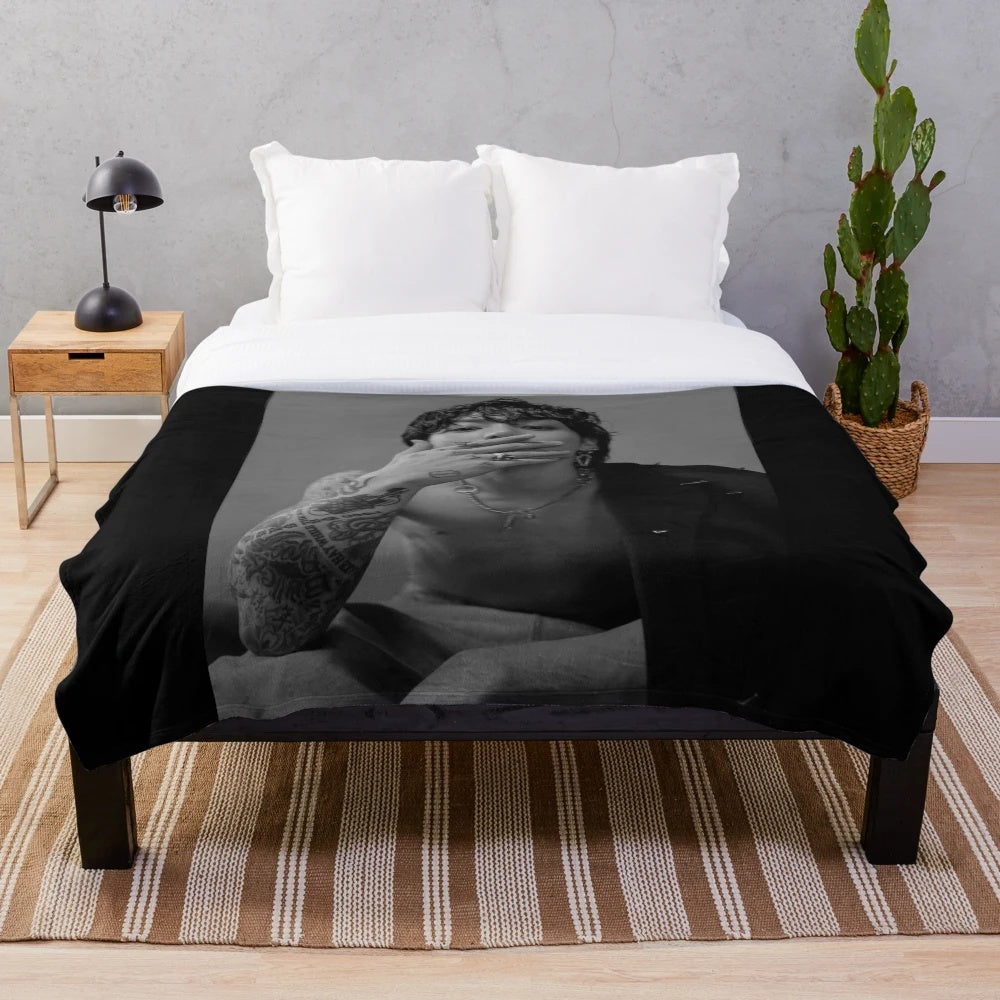 Jungkook seven plush blanket with soft, cozy design