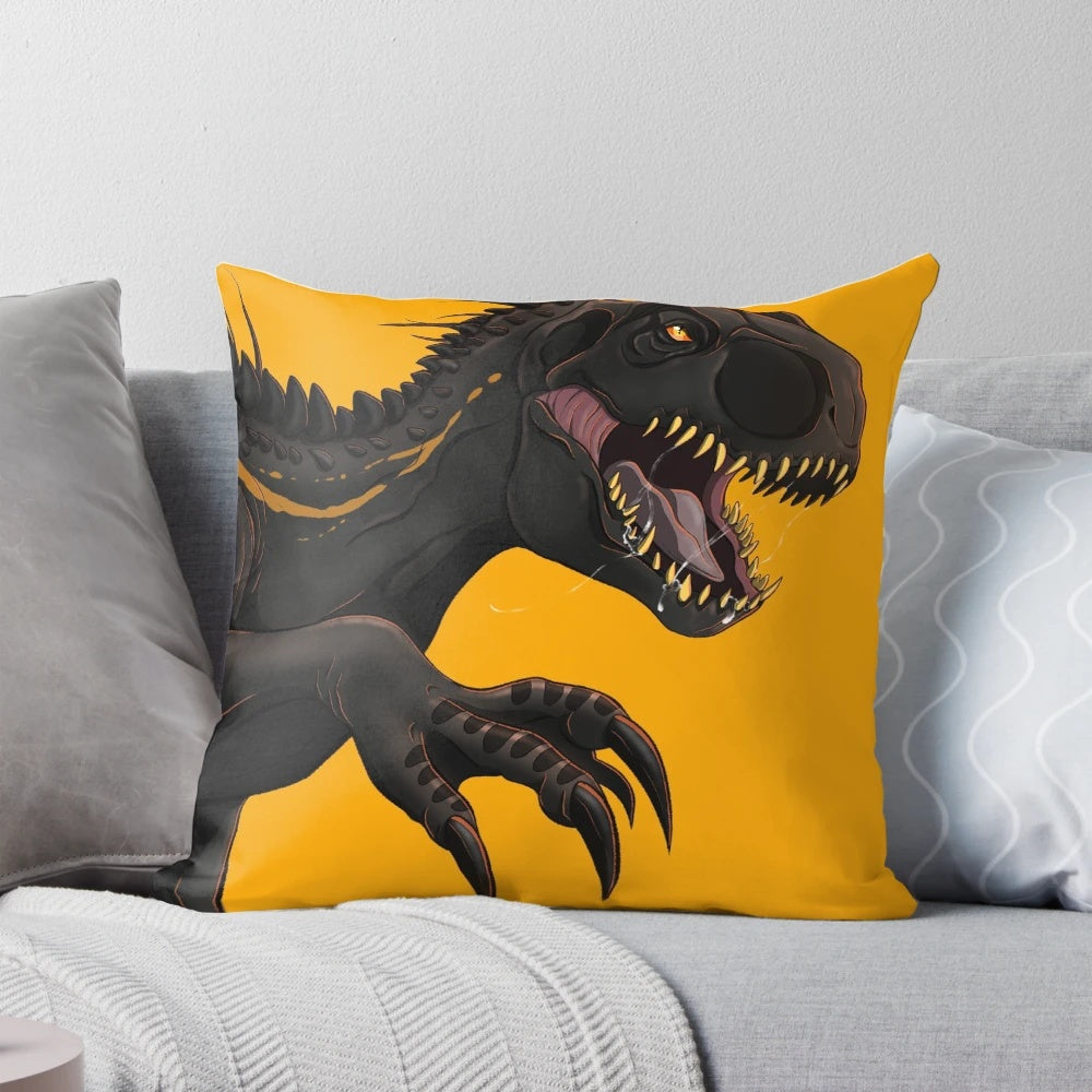 Jurassic Creature Indoraptor Plush Pillow - Soft Dinosaur Decor for Movie Fans