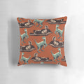 Jurassic Geniuses Pillow featuring DNA, Velociraptors, and Jeff Goldblum