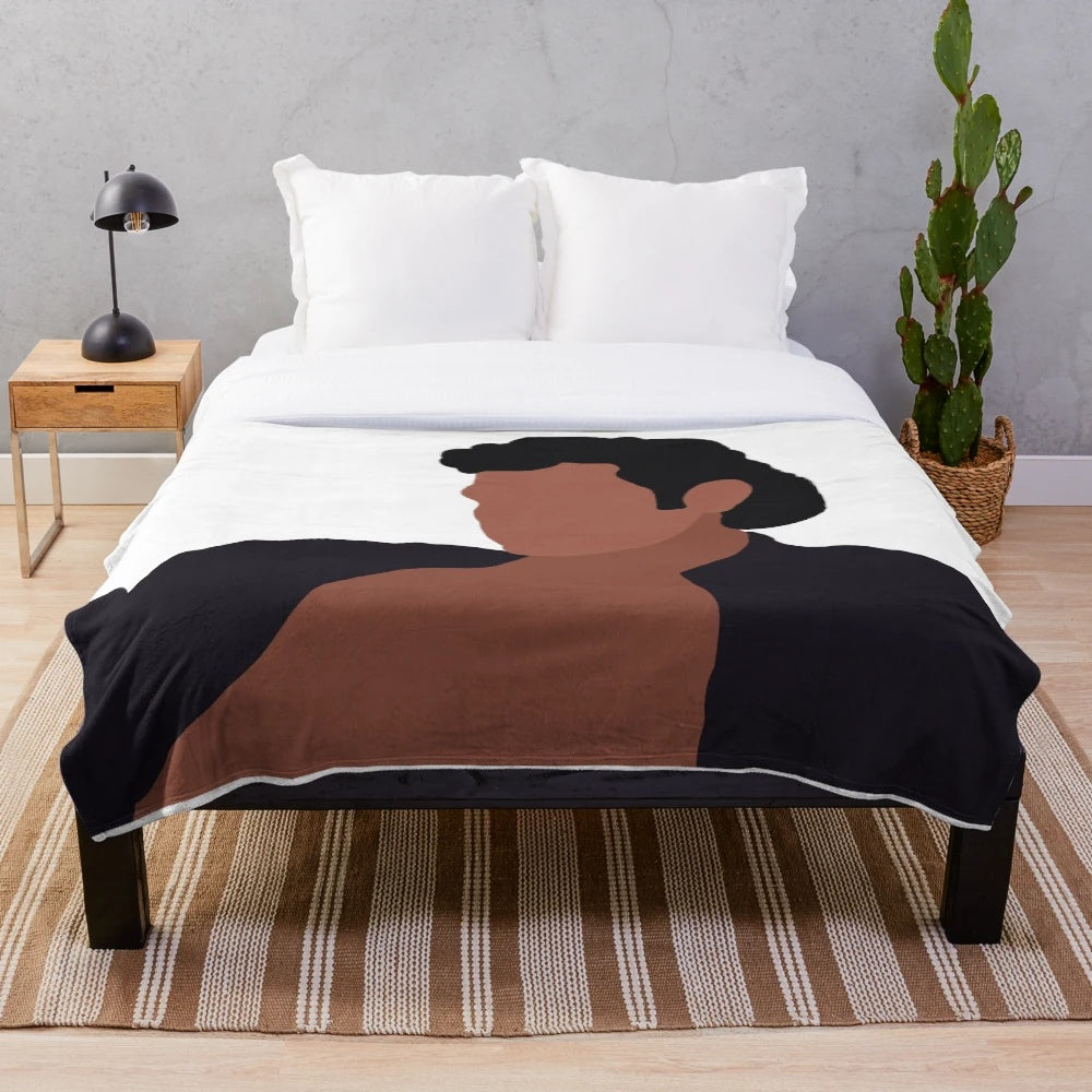 Plush blanket featuring an image of Jeff Goldblum as Dr. Ian Malcolm from the movie Jurassic Park