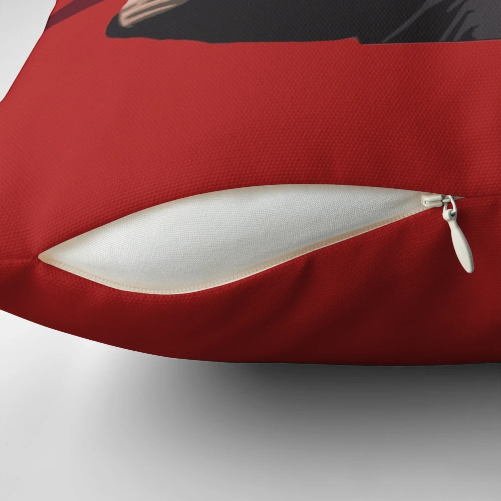 Jurgen Klopp 'BOSS' Liverpool FC Pillow, featuring a vector graphic design of the football manager