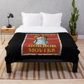 Cozy plush blanket for horror movie fans