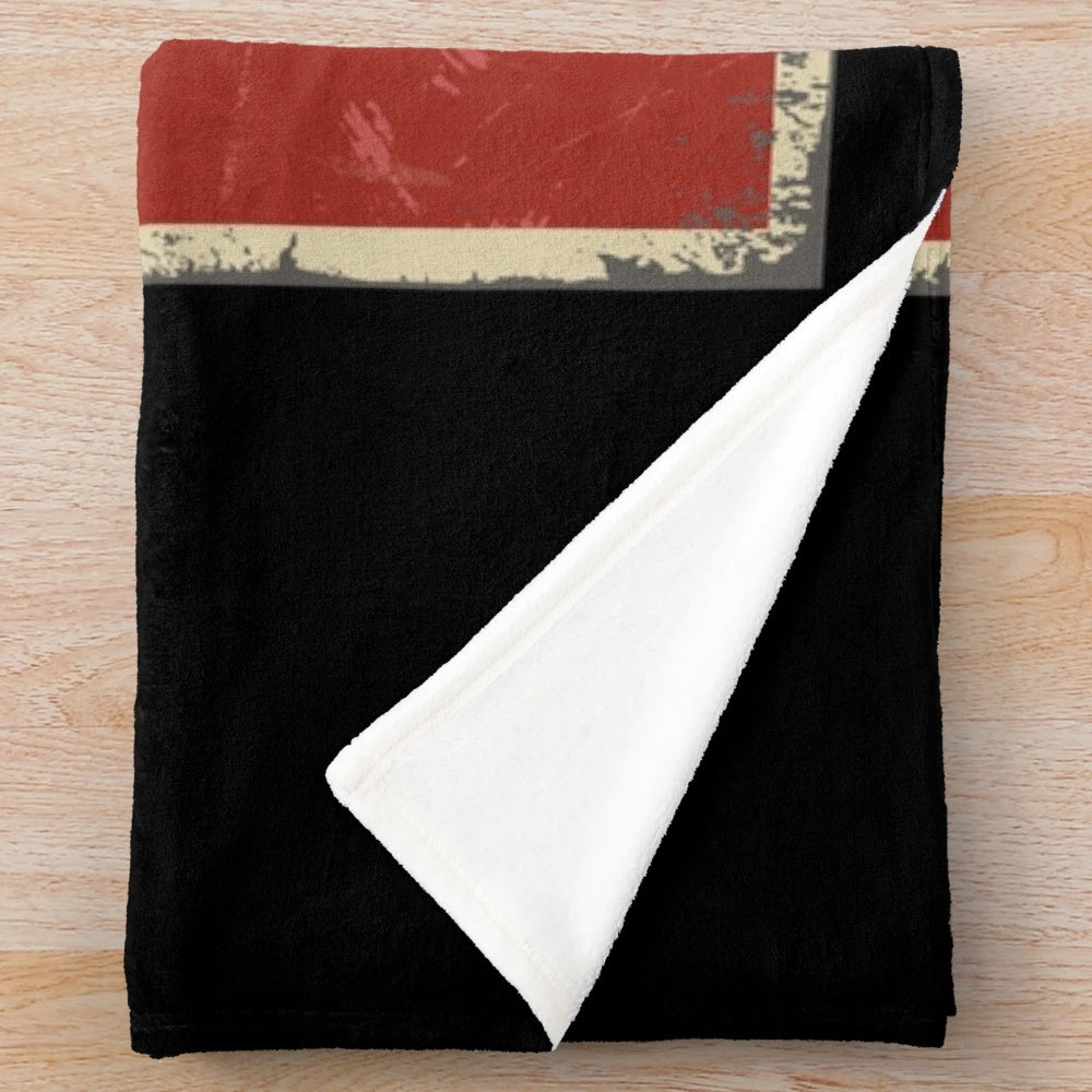 Cozy plush blanket for horror movie fans