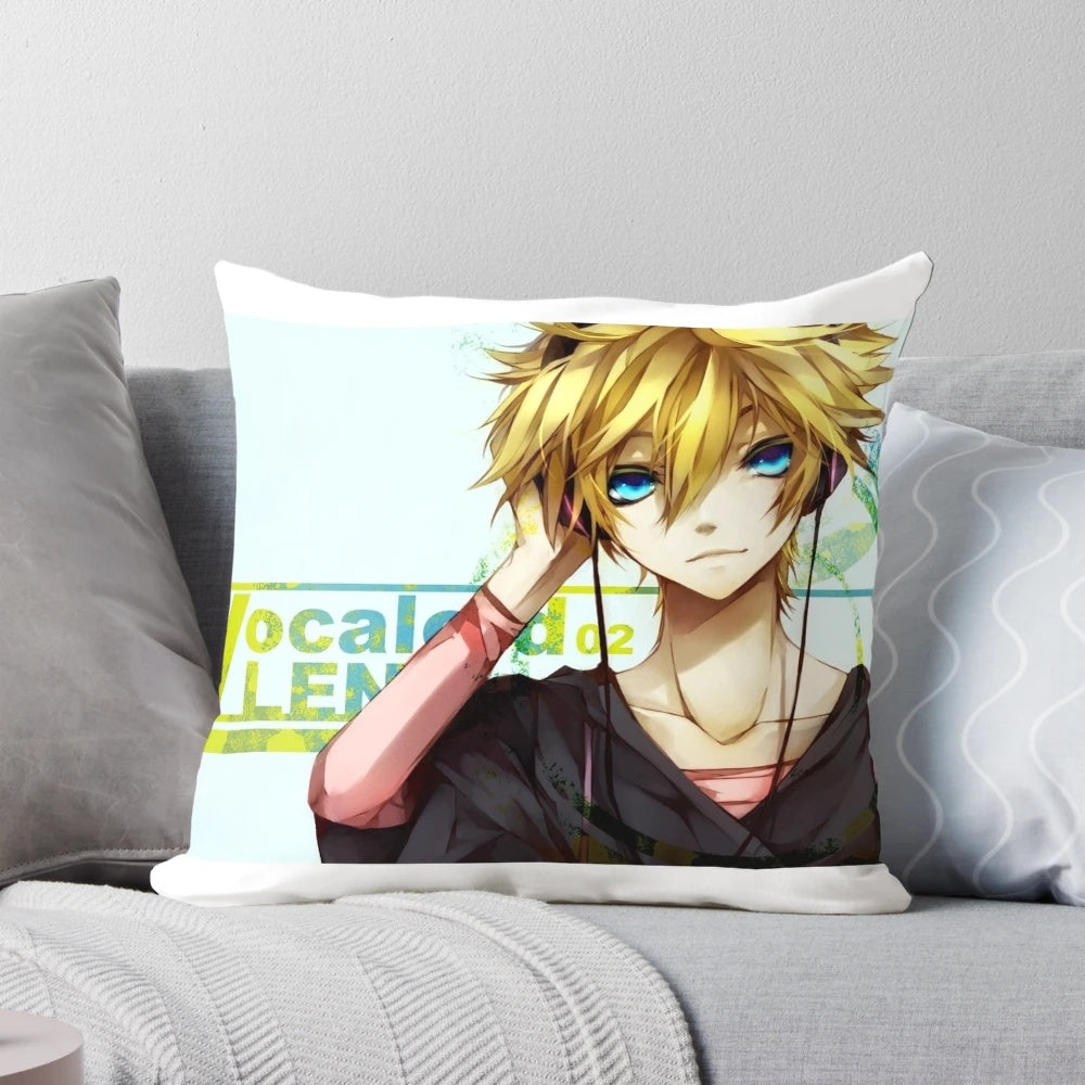 Kagamine Len anime-inspired pillows and phone cases