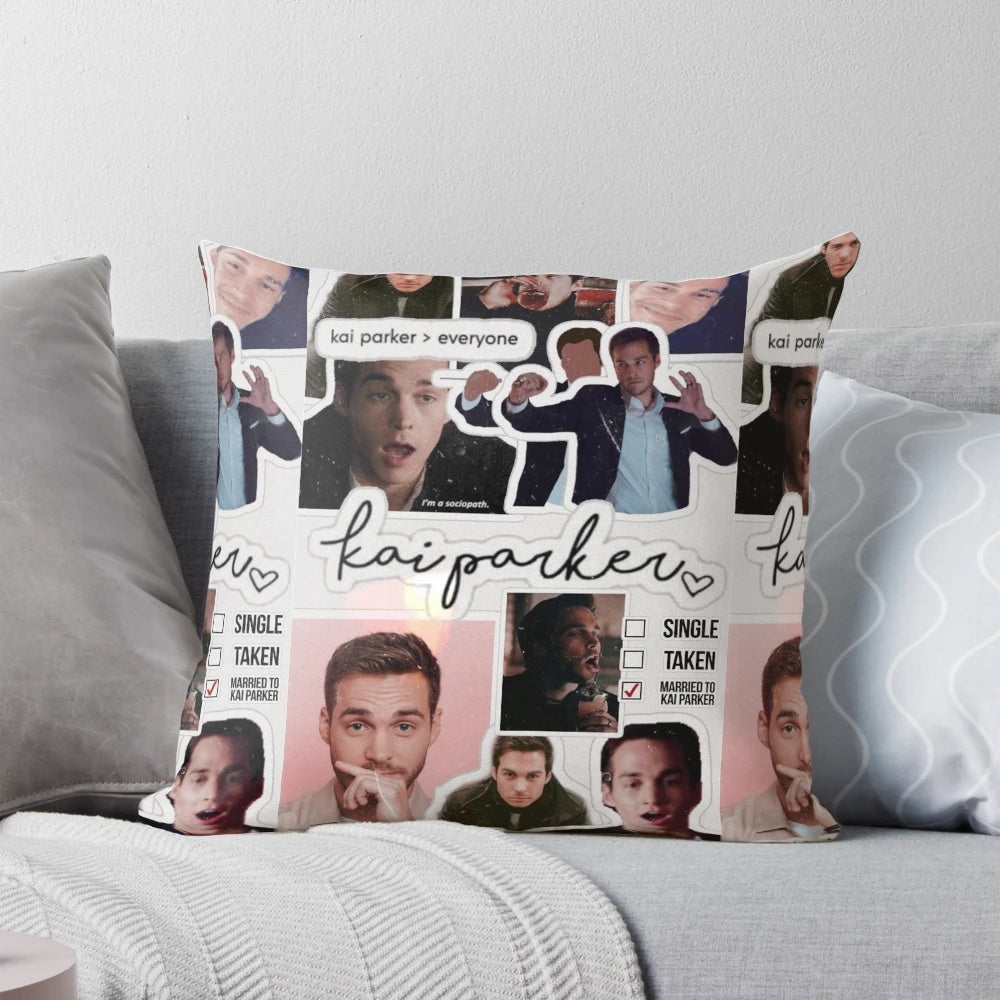 Kai Parker and Chris Wood Vampire Diaries Themed Decorative Pillow