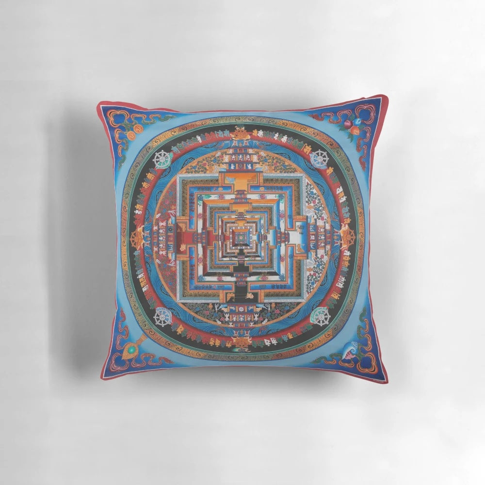 Kalachakra Mandala Pillow featuring the sacred white tara goddess