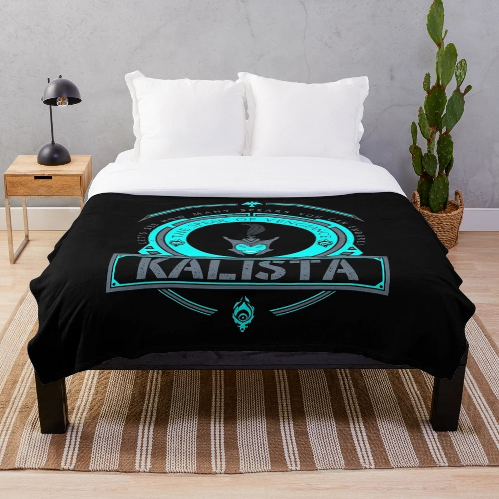 Kalista Inspired Plush Blanket - League of Legends Themed Gaming Throw