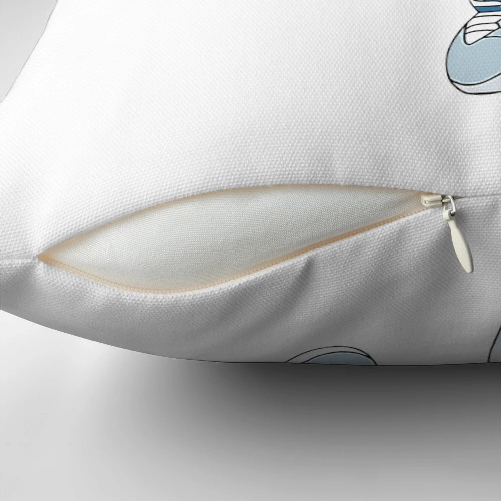 Stylized pillow featuring Kanye West's iconic Graduation album artwork and bear logo