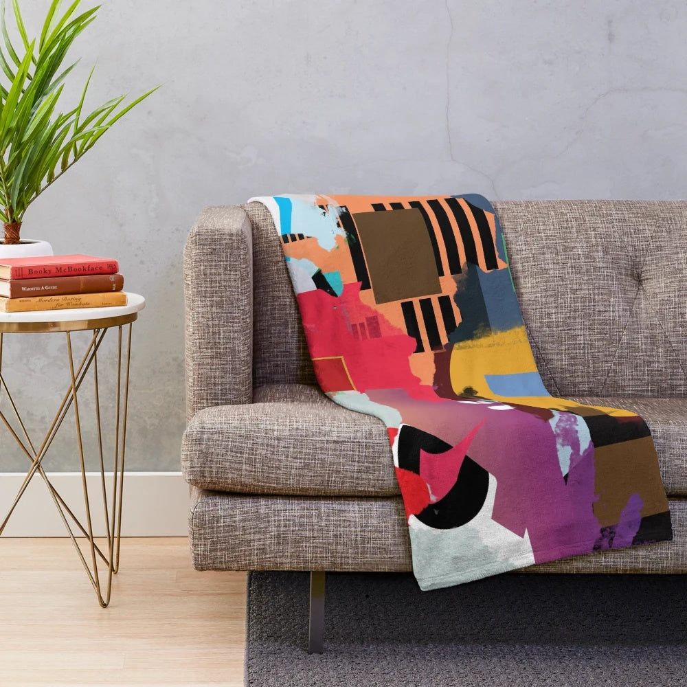 Kanye West albums collage design on a cozy plush blanket