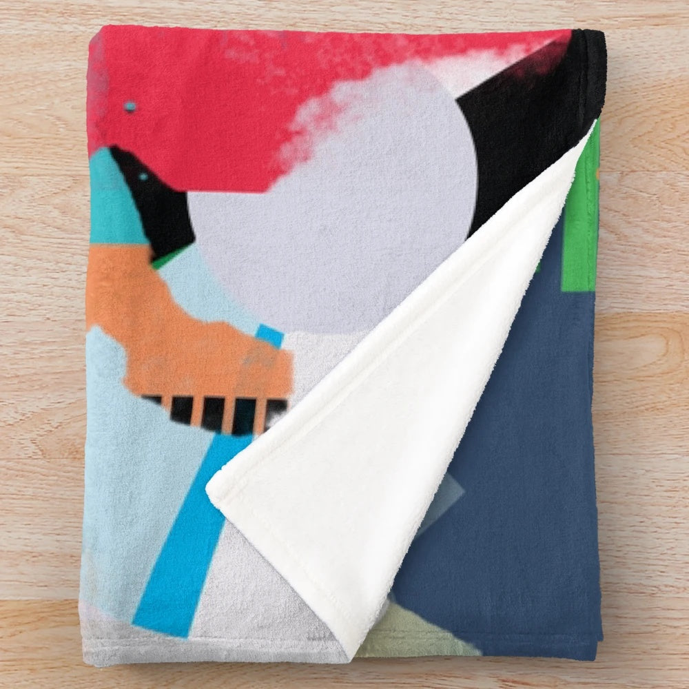 Kanye West albums collage design on a cozy plush blanket