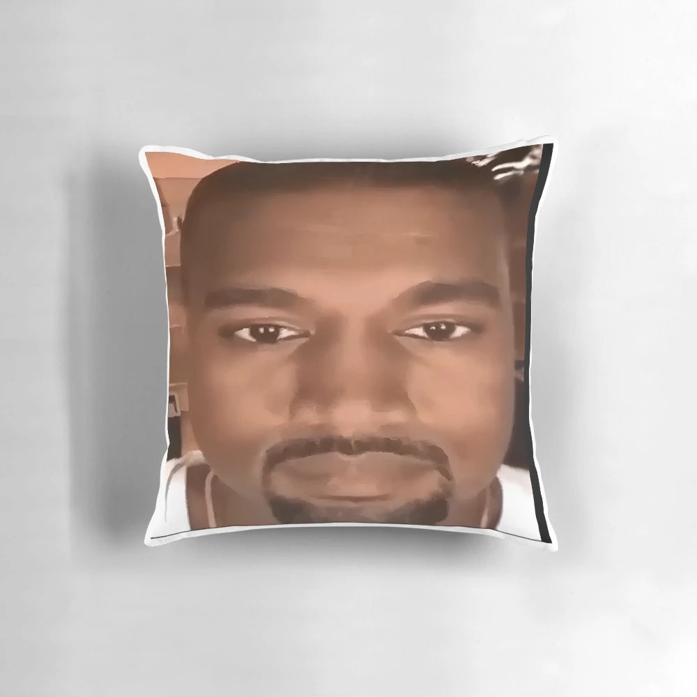 Kanye West inspired Ye pillow with TikTok meme design, perfect for home decor and gift-giving.