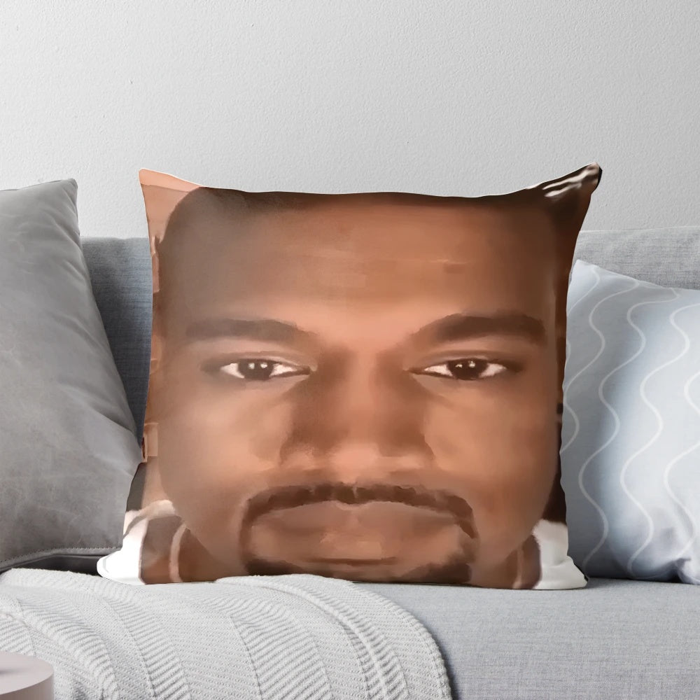Kanye West inspired Ye pillow with TikTok meme design, perfect for home decor and gift-giving.